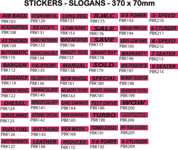 Sticker Slogan - Pink and Black