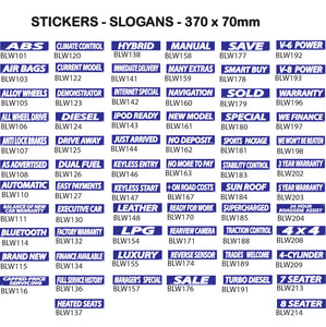 Sticker Slogan - Blue and White