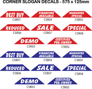 Corner Slogan Decals