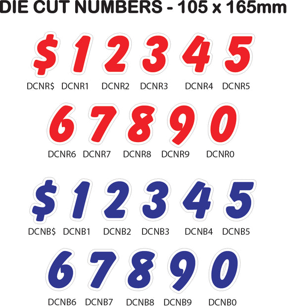 Die Cut Numbers