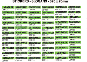 Sticker Slogans - Chartreuse and Black