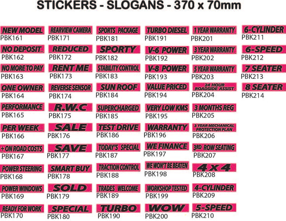 Sticker Slogan - Pink and Black