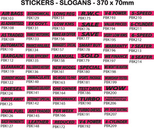 Sticker Slogan - Pink and Black