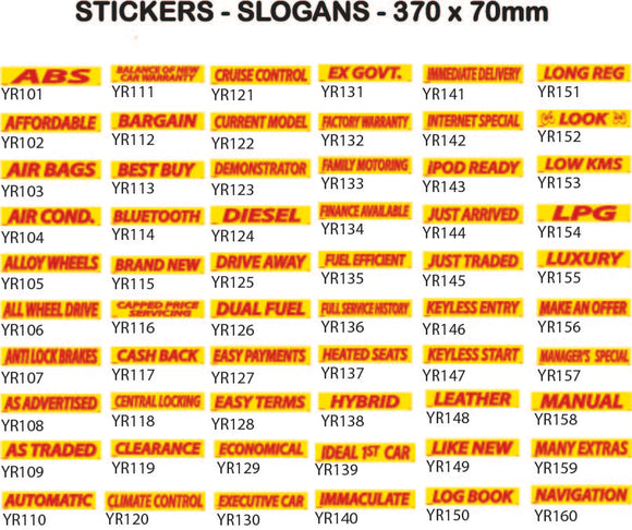 Sticker Slogan - Yellow and Red